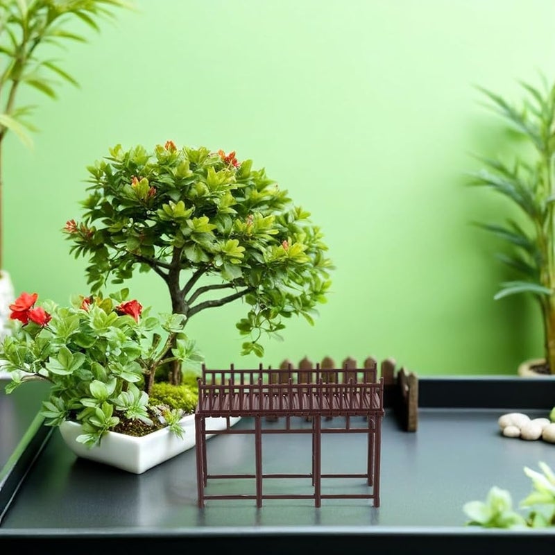 نموذج جسر صيني مصغر من البلاستيك للتركيب يدويًا، زينة حديقة آسيوية - Image 5